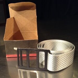 Grip 6 Belt Gray w/ Brushed Black Buckle 39in.long ~ 31in.+/- Waist 1.5 in. Wide